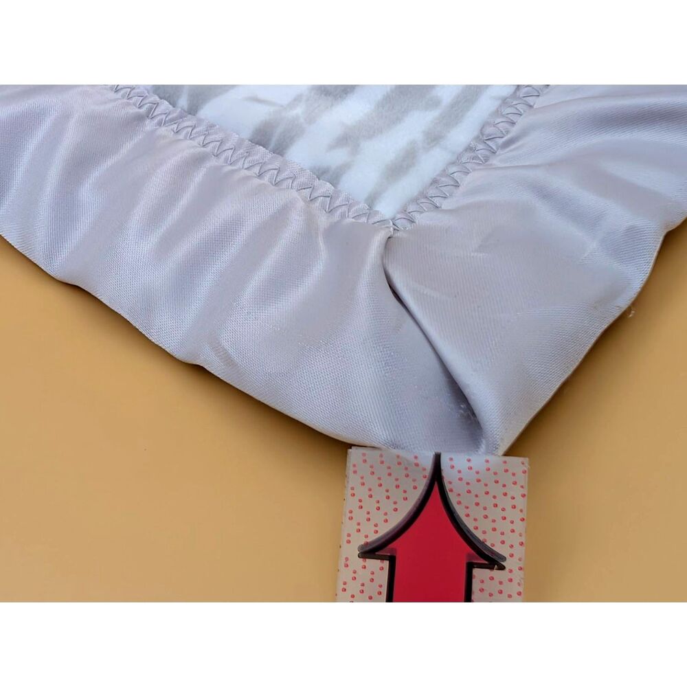 Baby Lovey Security Blanket Gray Sensory Toy Gender Neutral Replacement - Picture 8 of 10